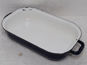 Starý modrý smaltovaný pekáč ČSSR - 7