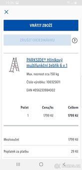 Hliníkový žebřík 3x6 multifunkční 6 v 1 Parkside - 7