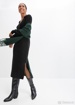 Teplé pletené midi šaty 38/42 - 7