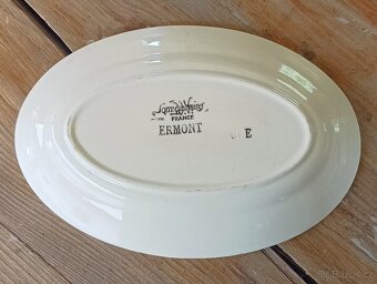 ART DECO FAJÁNS RUČNĚ MALOVANÝ TALÍŘ SARREGUEMINES FRANCIE - 7