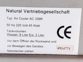 Ochlazovač vzduchu Nature - Air Cooler AC 339R
- 7