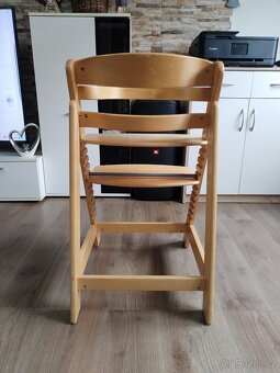 Celodřevěná polohovatelná jídelní židle pro dítě - 7