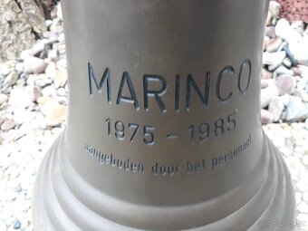 Starý mosazný lodní zvon Marinco 1975-1985 Holandsko - 7