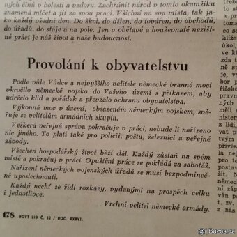 Noviny Nový lid - České země pod protektorátem 3x - 7