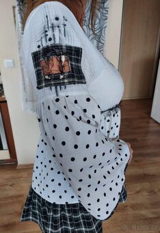 Originální peplum top, Island, vel. 40-42 - 7