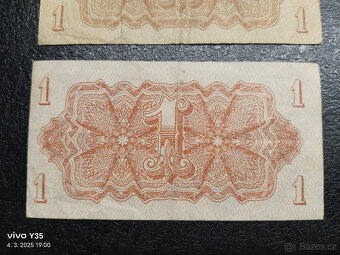 Korunové poukázky 1944 Československo posunutý tisk - 7