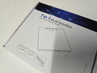 7v1 Externí USB3 + USB-C vypalovačka CD / DVD - 7