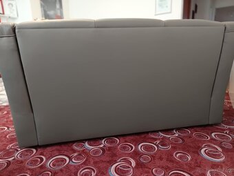 Kožená sedací souprava DUBAJ LUX 3+2 (tmavší šedá) - 7