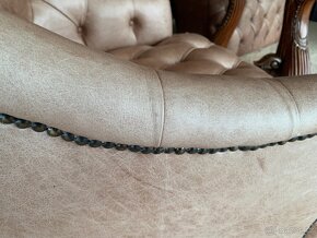 ANGLICKÁ SEDACÍ SOUPRAVA - NOVÁ, BÉŽOVÁ - 7