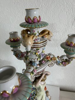 Porcelanový svícen Meissen Míšeň - 7