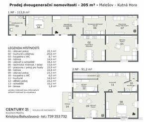 Prodej RD 6+2, 205 m2, pozemek 454 m2, Malešov, okr. Kutná H - 7