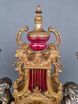 Starožitné bronzové hodiny Imperial - 7