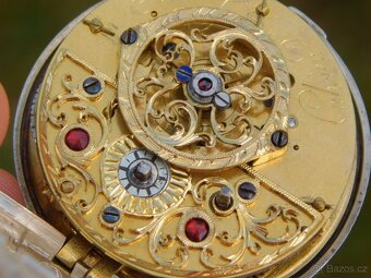 Starožitné anglické stříbrné kapesní "Špindlovky"CABRIER  - 7