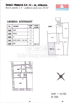 Pronájem bytu 2+kk, 50 m², Česká Třebová, ul. Hýblova - 7