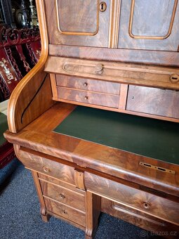 Starožitný kořenicový psací stůl - 7