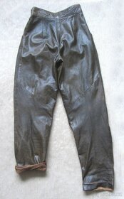 Vintage 80s/90s kožené dámské kalhoty - 7