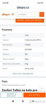 Cyklobrašna , košík na kolo ZOOFARI - 7
