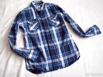 Superdry pánska slim roll up rukáv košeľa M - 7