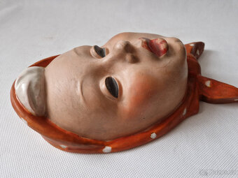 Starožitná keramická plastika hlava Prostějov Jan Tříska? - 7