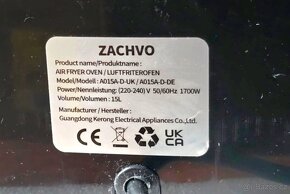 Horkovzdušná fritéza XXL ZACHVO AIR FRYER - 7