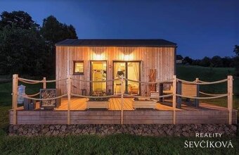Kompletně zařízený tiny house s terasou v Boho stylu, 22 m2 - 7
