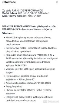Aku příklep vrtačka i šroubovák peformance - 7