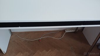 Moderní Bílý stůl s 3mi elegantními šuplíky - 7