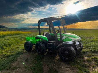 Dětský elektrický traktor 2x200W včetně valníku - 7
