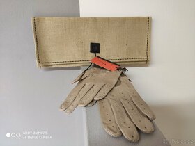 Luxusní dámské kožené rukavice z jemné kůže - 7