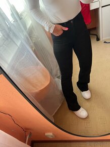 BERSHKA FLARE NOVÉ DÁMSKÉ DŽÍNY DO ZVONU, VYSOKÝ PAS - 7