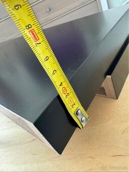 2x plovoucí nástěnná police Basic 60 cm, černá - 7