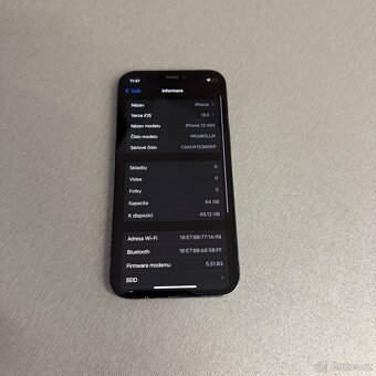 iPhone 12 mini 64GB, vše funkční, 12 měsíců záruka - 7