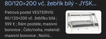 PRODÁM DVOUPATROVÁ POSTEL 80/120×200 - 7
