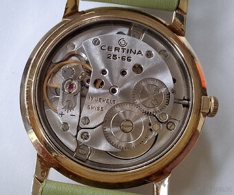 Pánské zlaté náramkové hodinky Certina 14K - 7