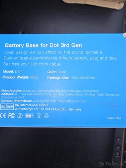 Přenosná nabíječka GGMM D3+ pro Dot (3. generace), 10 000 mA - 7