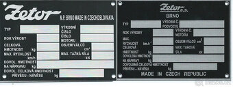 Štítky na Liaz, ZTS, Zetor - 7