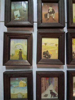 Dřevěné rámečky na obrázky + 1 ks fotoráměček plast - 7