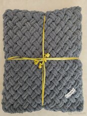 Pletená dětská deka šedá - 7