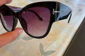 Nové černé dámské sluneční brýle módní plastové - 7