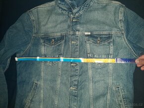 GUESS JEANS BUNDA MODRÁ - XL, 100% STAV Džínová bunda Dziska - 7