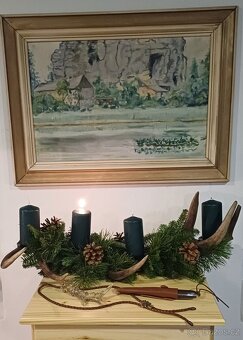 Adventní věnce, živé girlandy, svícny - 7
