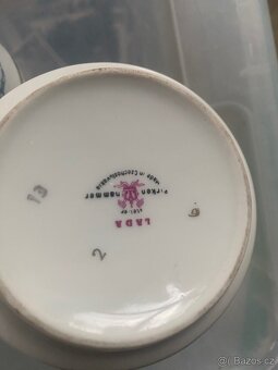 Pirkenhammer „LADA“ – 2 šálky + podšálky, cukřenka s víčkem, - 7