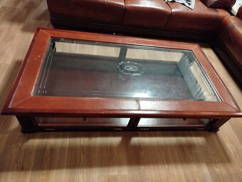 Prosklený stůl z masívu - 7