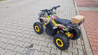 Dětská elektro čtyřkolka ATV Torino 1200W 48V graffiti žlutá - 7