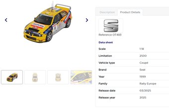 Seat Cordoba Evo 2 WRC San Remo 1:18 OttoMobile - 7