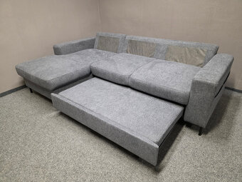 Nová rozkládací rohová sedačka LOLA šedá - 7