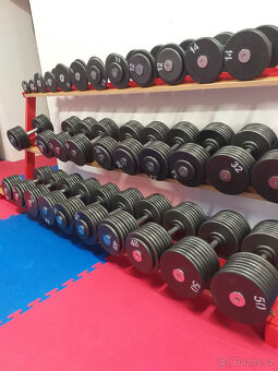 Profi pevné jednoruční činky 2 - 100kg NOVÉ - 7