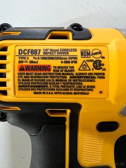 Dewalt 20VMAX /XR DCF887 Úplně Nový Impact Utahovak $$$$ - 7