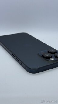 iPhone 15 Pro Max 256 GB Blue Titan - Baterie 100 %, Záruka - 7