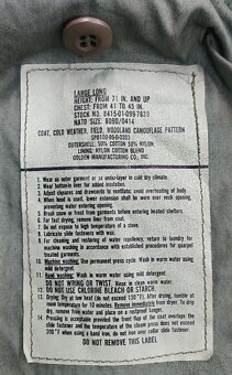 Bunda M65 woodland vel.L/L nenošená USA - 7